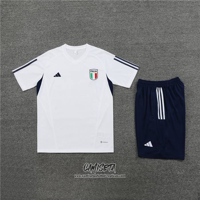 Chandal del Italia 2023-2024 Manga Corta Blanco - Pantalon Corto